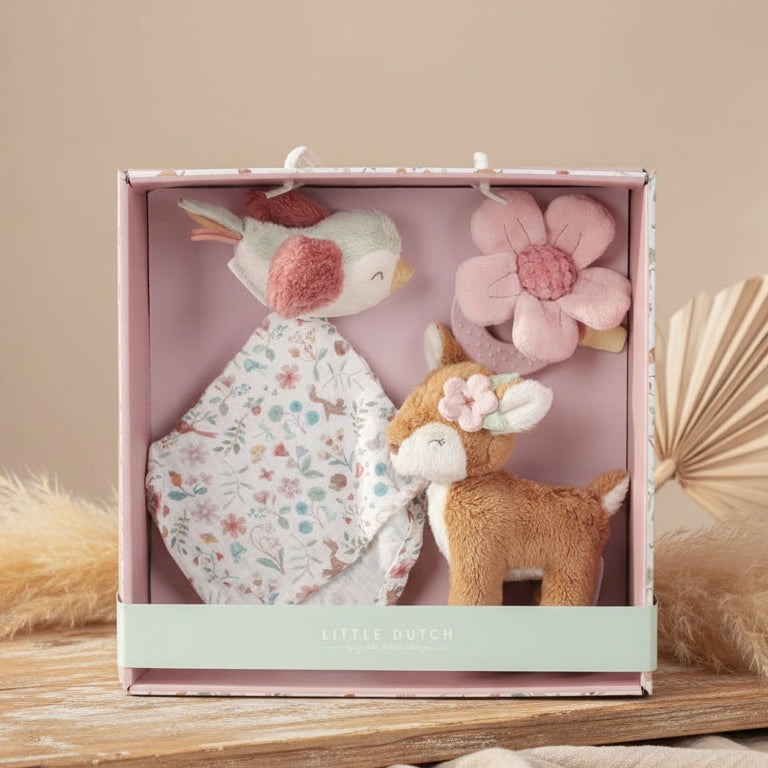 Coffret cadeau d'animaux en peluche biche Jardin enchanté