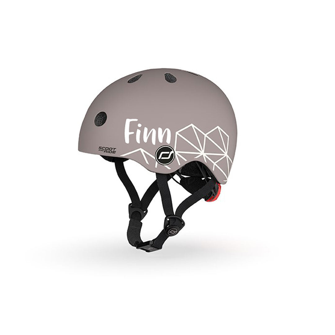 Casque XXS Graphics lignes marron | Scoot and ride