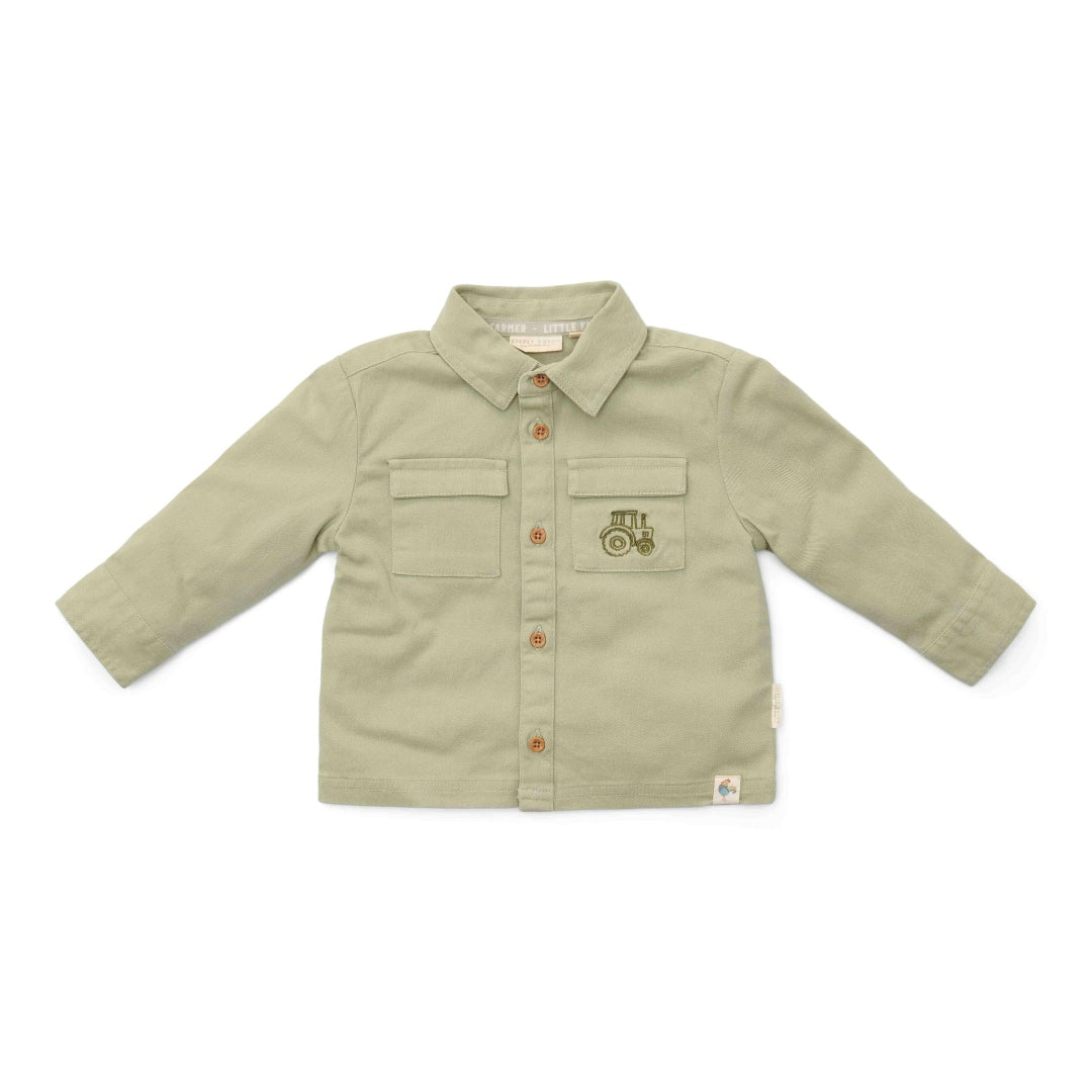 Surchemise verte pour bébés et enfants