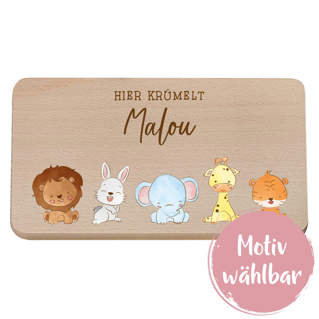 Frühstücksbrettchen personalisiert mit Namen - Größe M | Schmatzepuffer®