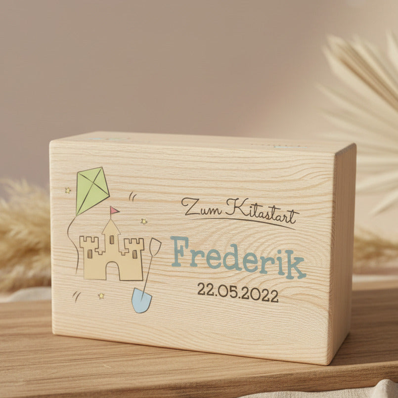 XL Memory Boxes - Natural Wood - Christening / School / Kindergarten / Communion - Personalized | Smack Boxes