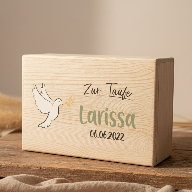 XL Memory Boxes - Natural Wood - Christening / School / Kindergarten / Communion - Personalized | Smack Boxes