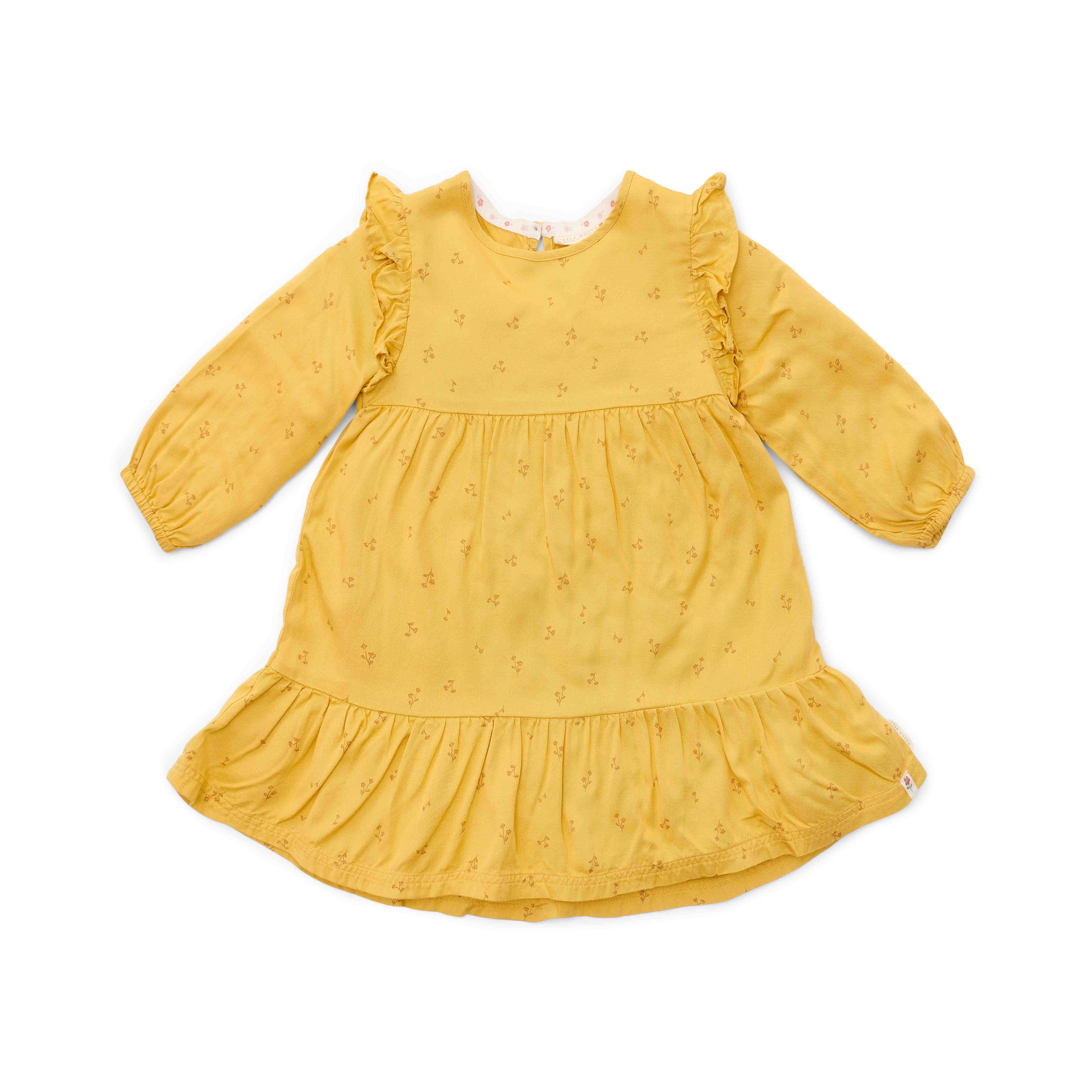 Langarm Kleid Warm Yellow Blooming Flower für Kinder