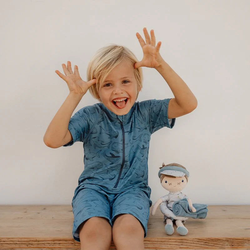 Kuschelpuppe Jim Summer Edition – Weiche Stoffpuppe für Kinder