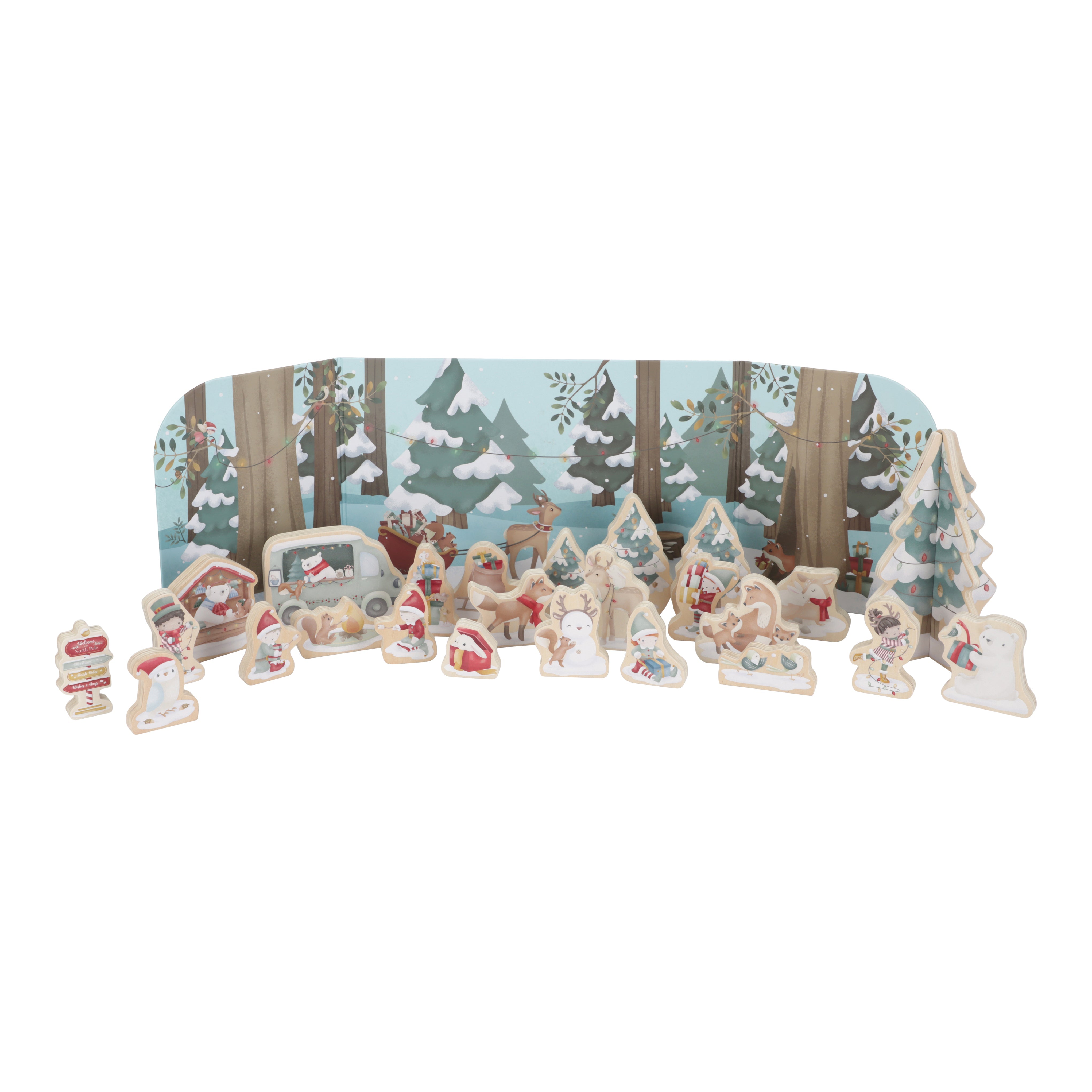 Wooden Advent Calendar Christmas Village | 24 Days of Anticipation
