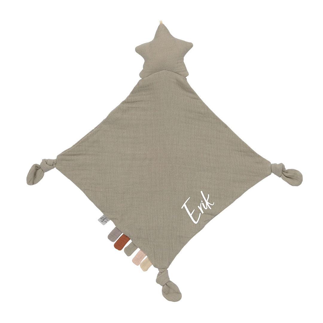 Couette étoile GOTS, olive | Décontracté