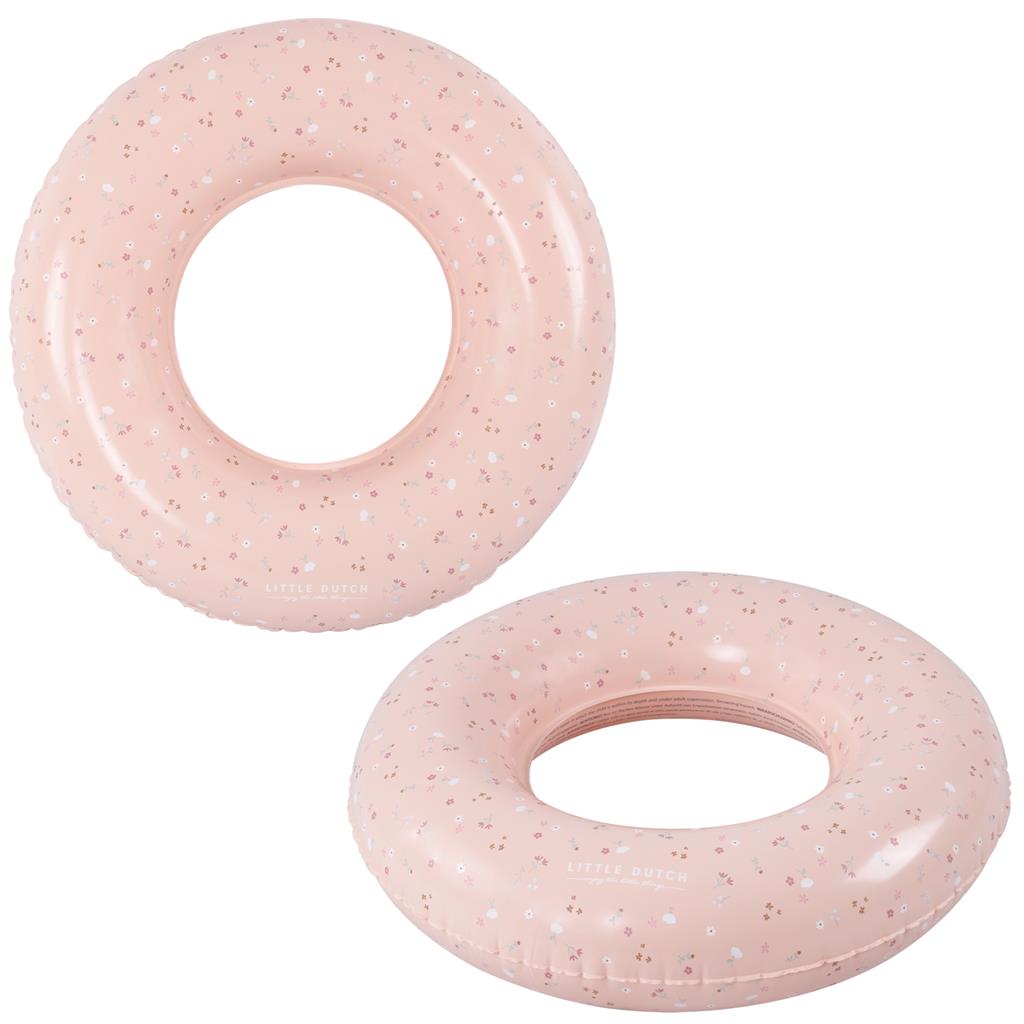 Swimming ring for children 50 cm in pink – flowers & butterflies