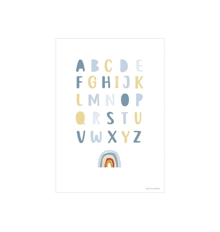 Personalisiertes Poster zur Geburt mit Name – Regenbogen Babyzimmer Deko