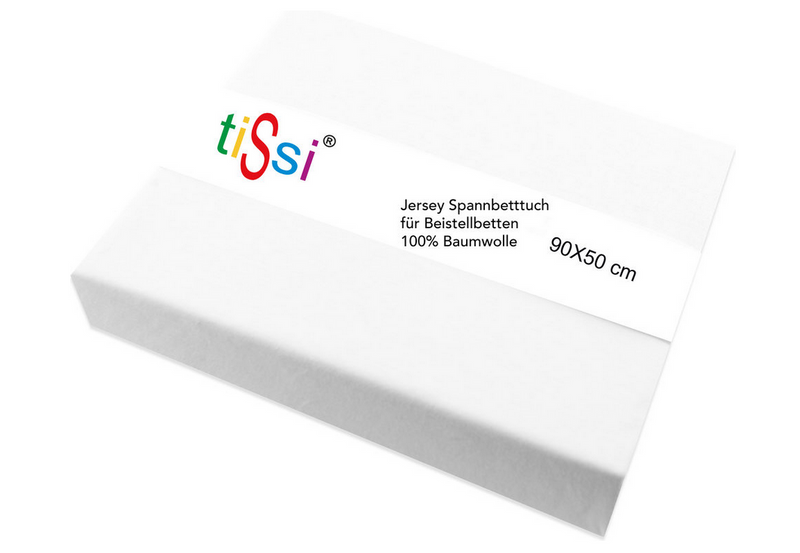 Spannbettlaken MAXI BOXSPRING 90 x 50 cm Weiß | tiSsi®