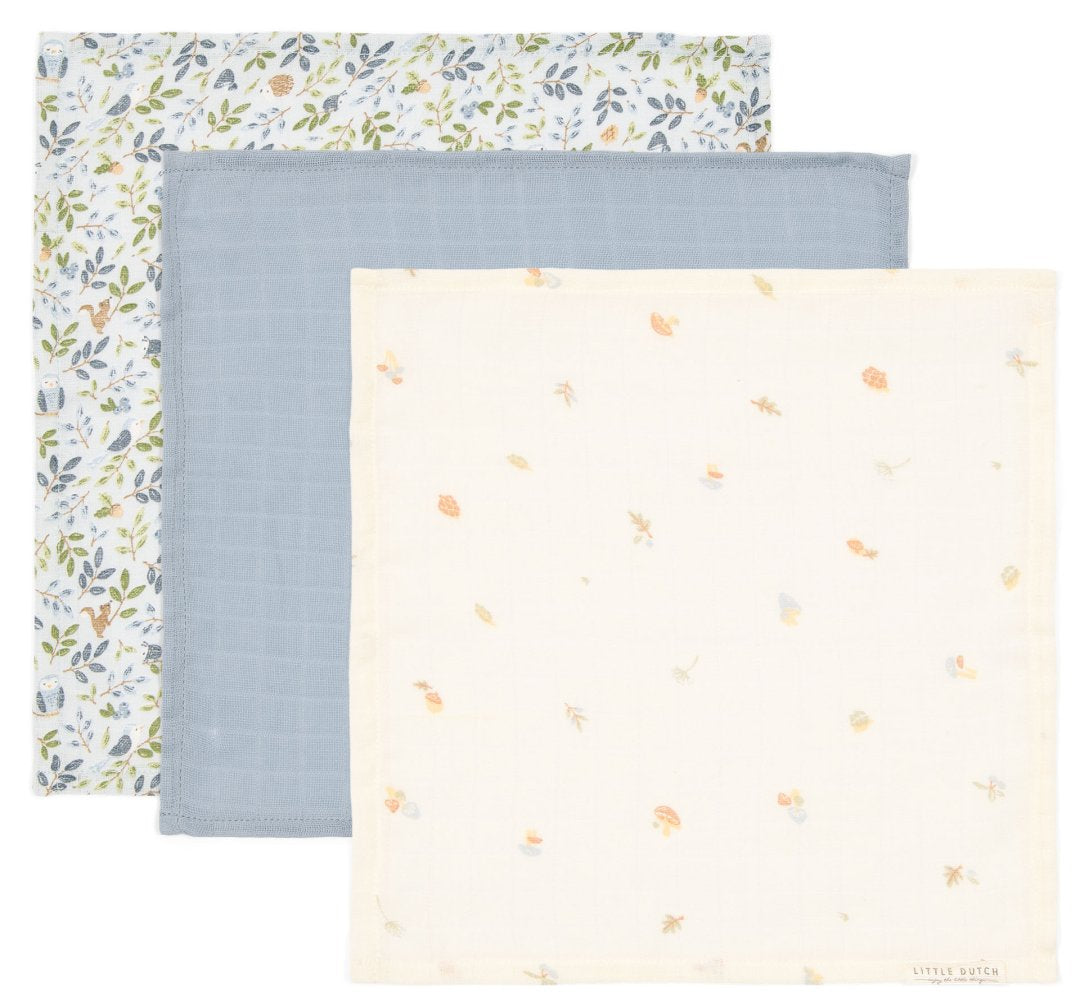 Ensemble de serviettes de toilette en mousseline « Forest Friends » | Little Dutch