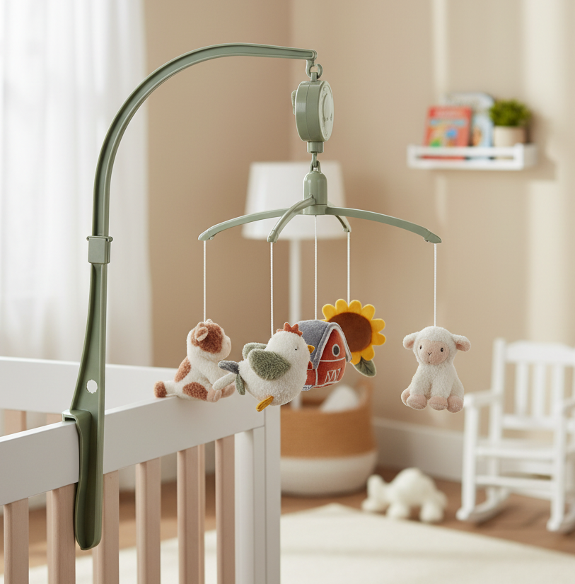 Personalisierbares Musik-Mobile Little Farm mit Namen  by Schmatzepuffer®