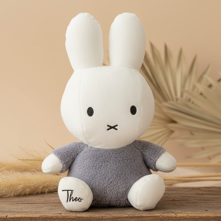 Kuscheltier Miffy Hase Fluffy Blau 35 cm zum Kuscheln
