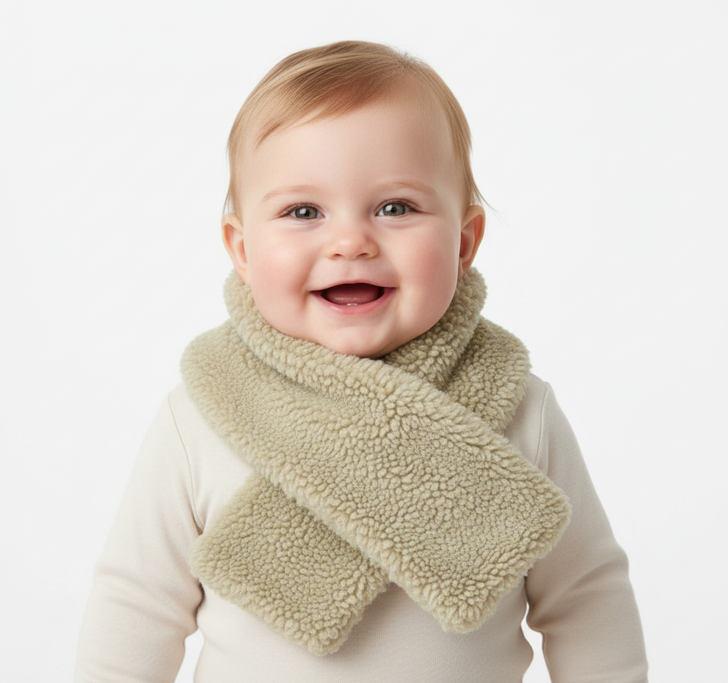 Teddy Scarf Soft Green for Babies and Children
