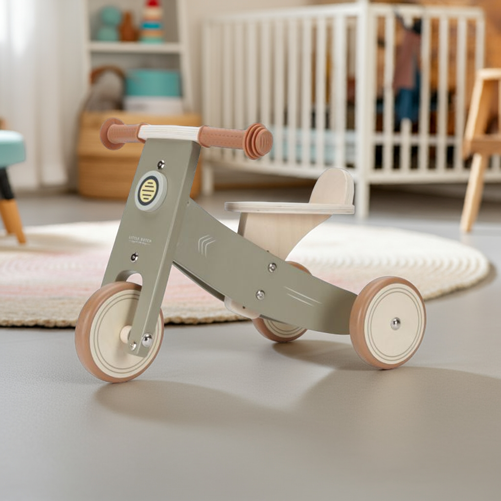 Personalized Wooden Tricycle with Name – Gift for Toddlers