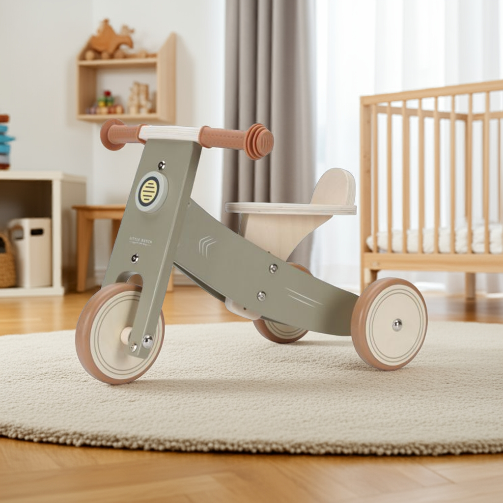 Personalized Wooden Tricycle with Name – Gift for Toddlers