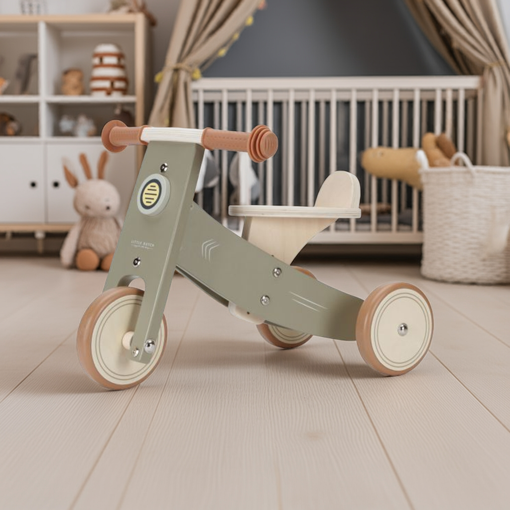 Personalized Wooden Tricycle with Name – Gift for Toddlers
