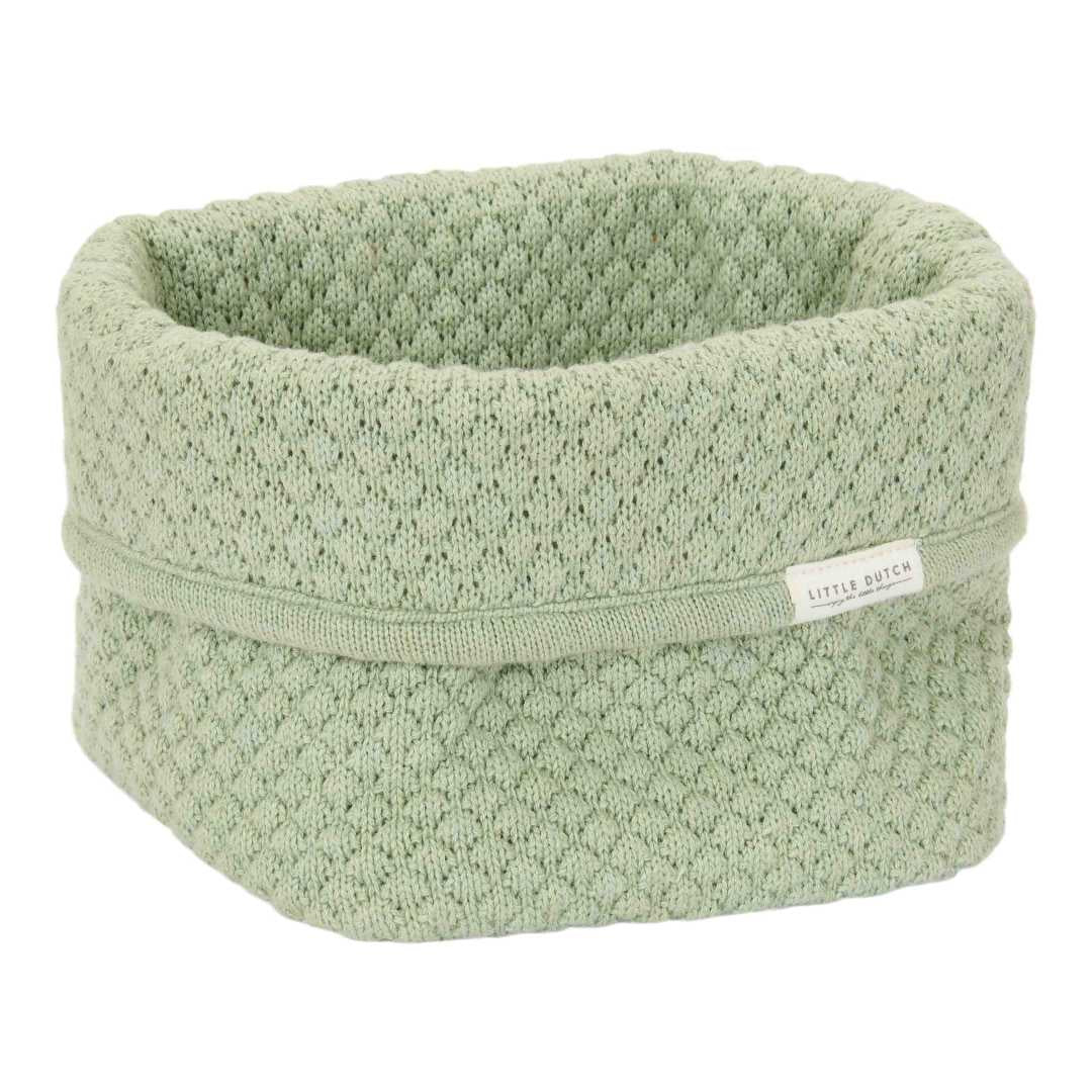 Small embroidered nursing basket - Pure Sage | Little Dutch