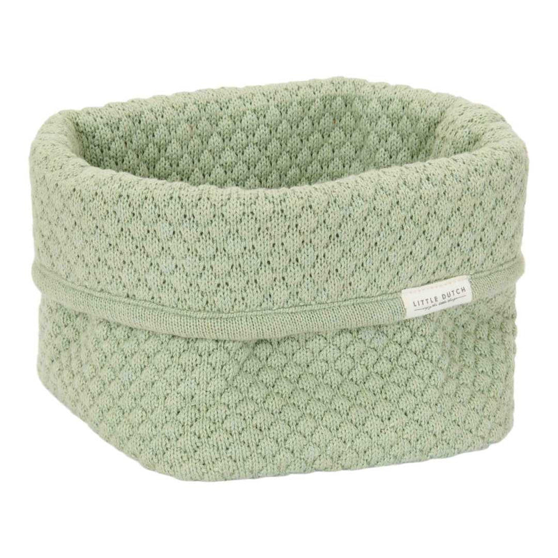 Pflegekörbchen gestickt klein - Pure Sage | Little Dutch