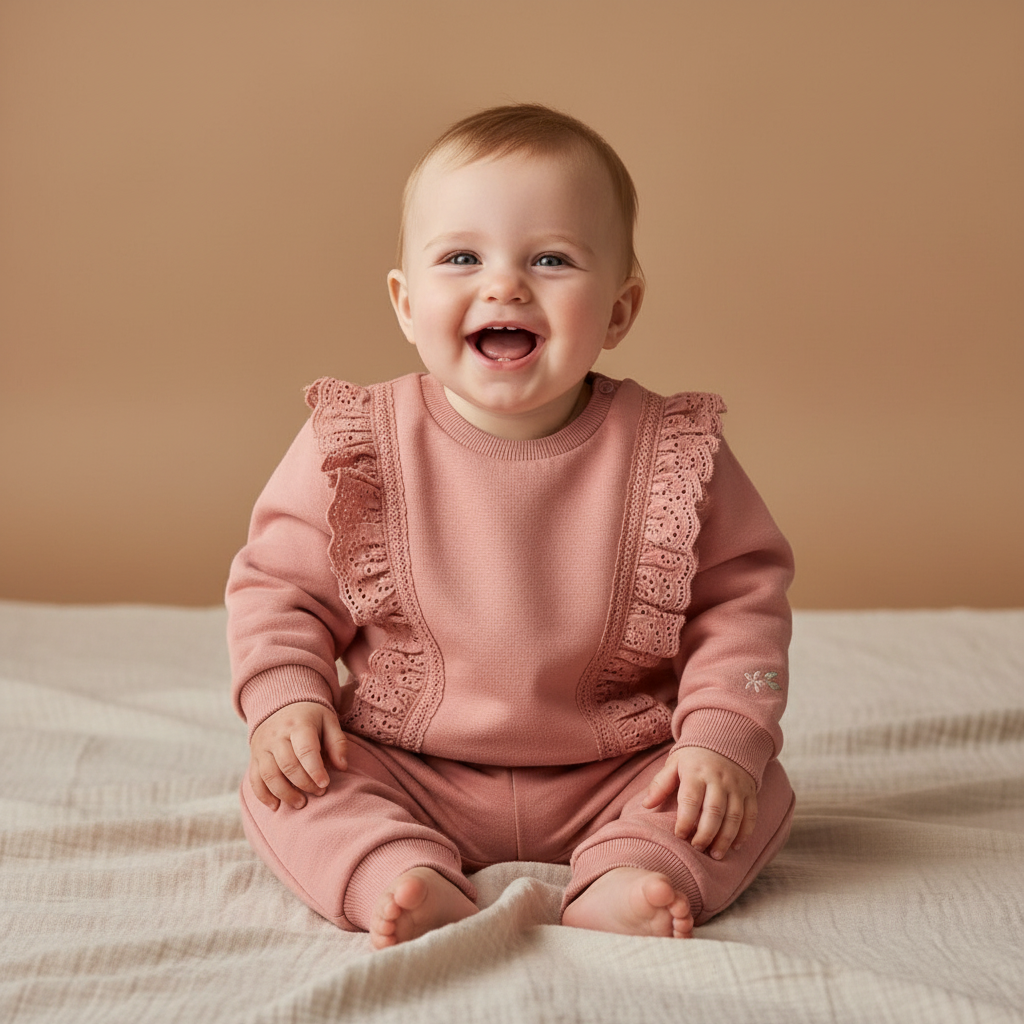Warm Pink Sweater for Babies and Children