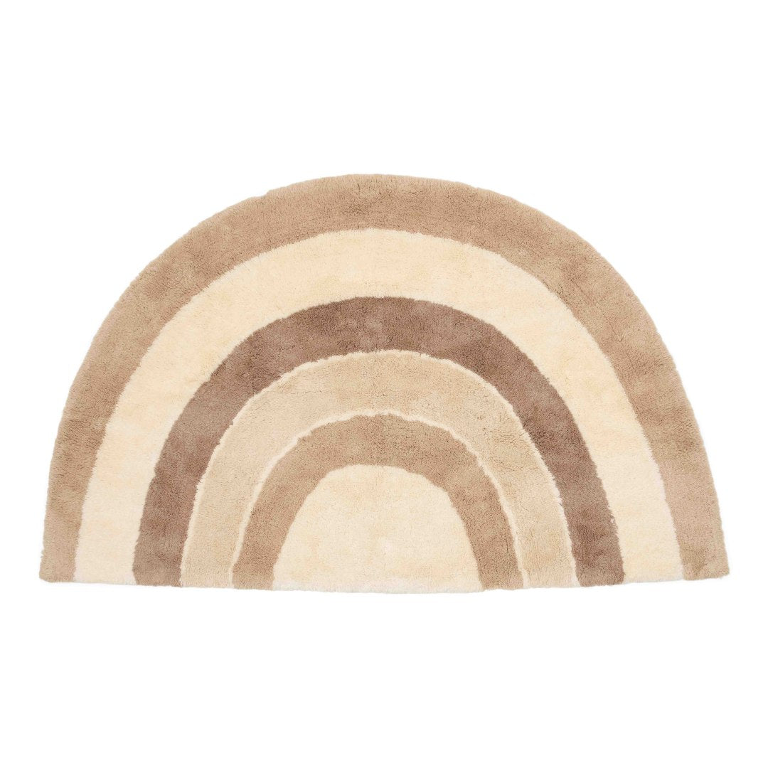 Tapis antidérapant naturel arc-en-ciel 80 x 130 cm | Little Dutch