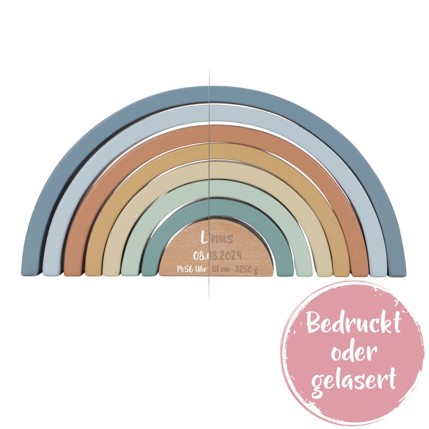 Stapelturm Regenbogen Forest Friends "Zur Geburt"