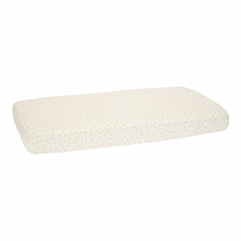 Spannbettlaken Einzelbett Blueberry Leaves 90 x 200 cm | Little Dutch