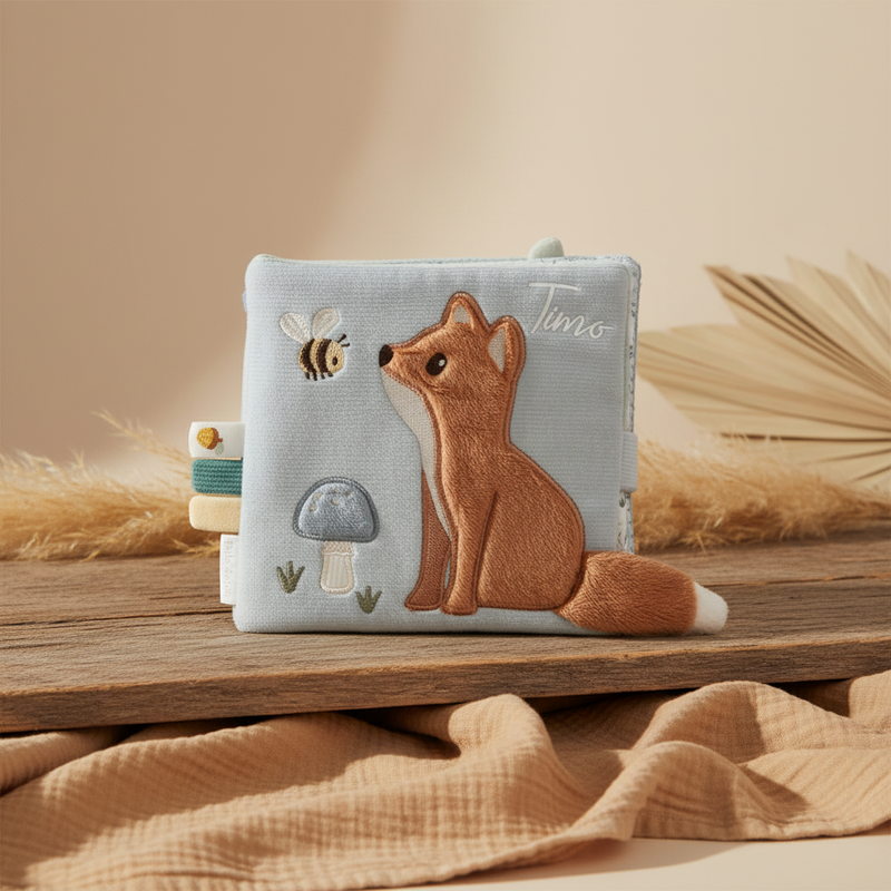 Fabric book with activities Forest Friends