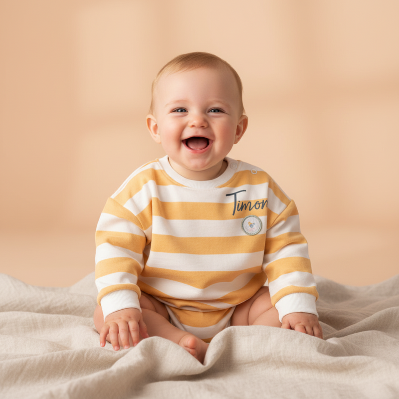 Pullover Sunny Yellow Stripes – Kinderpullover mit Streifen