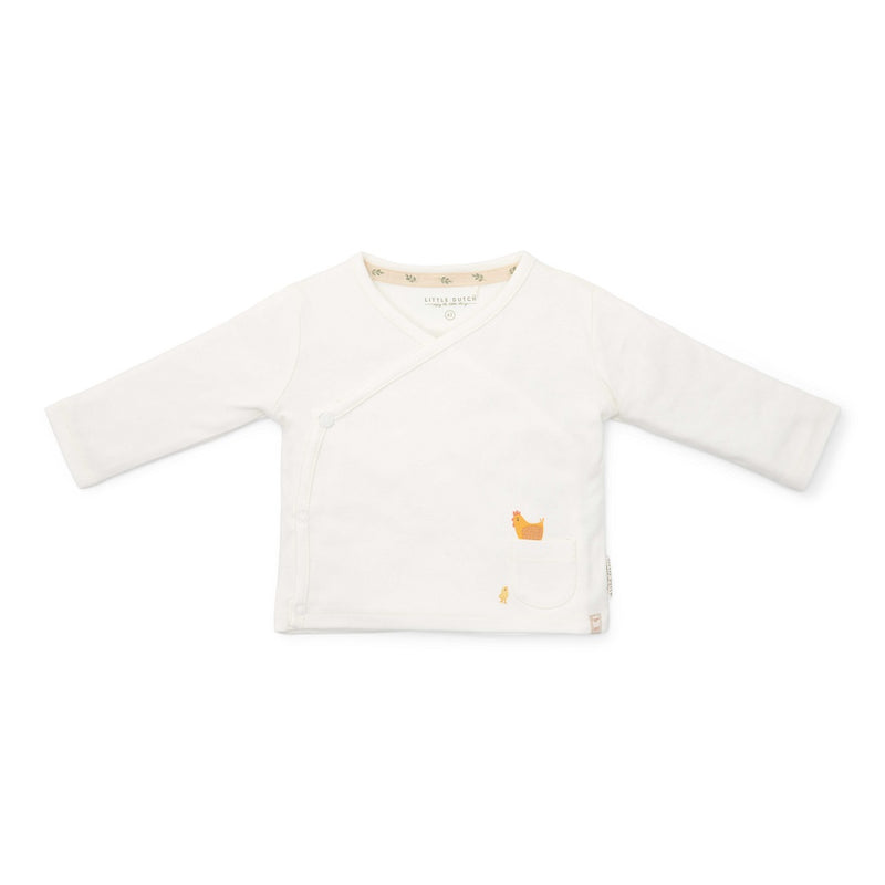 T-shirt wrap long sleeve cream - Little Farm | Little Dutch