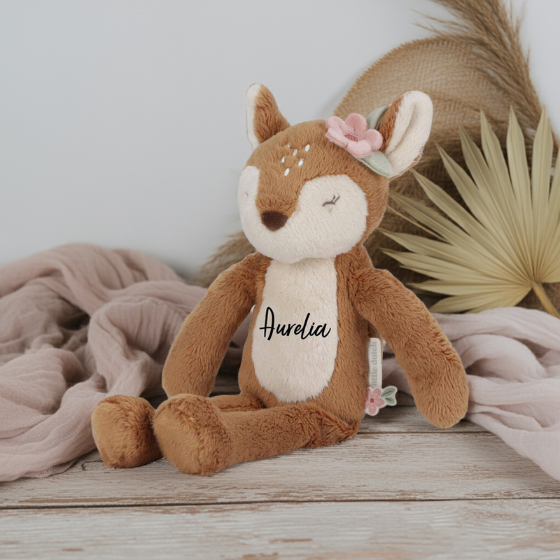 Doudou cerf longues pattes Jardin féerique
