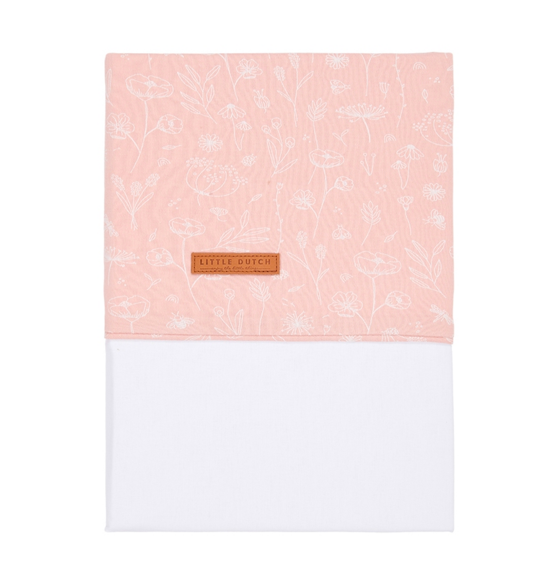 Children's bed sheet Wild Flowers 110 x 140 cm pink | Little Dutch