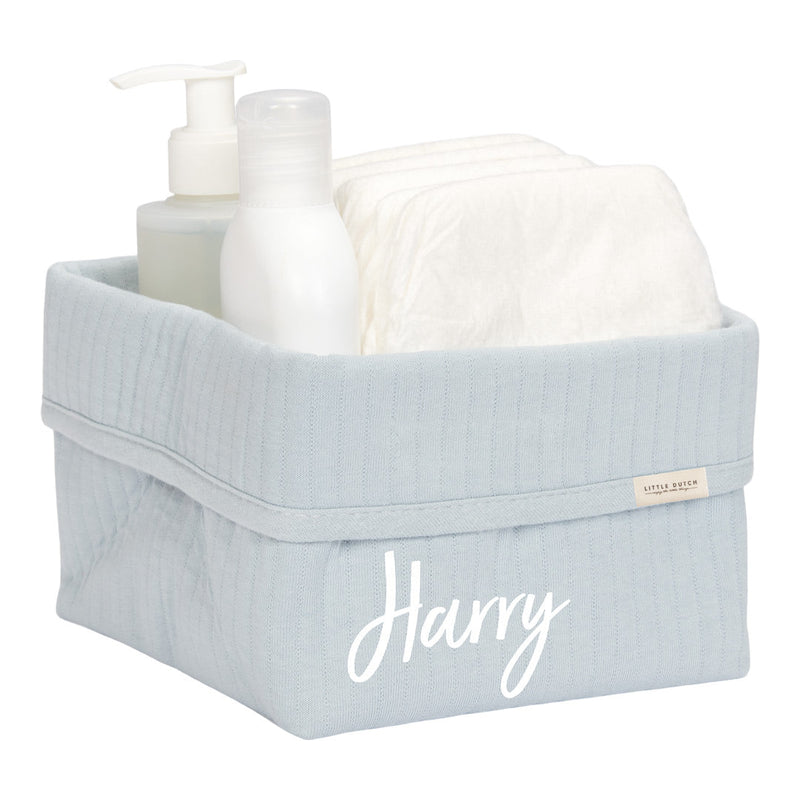 Pure Soft Blue nursing basket, small | Little Dutch