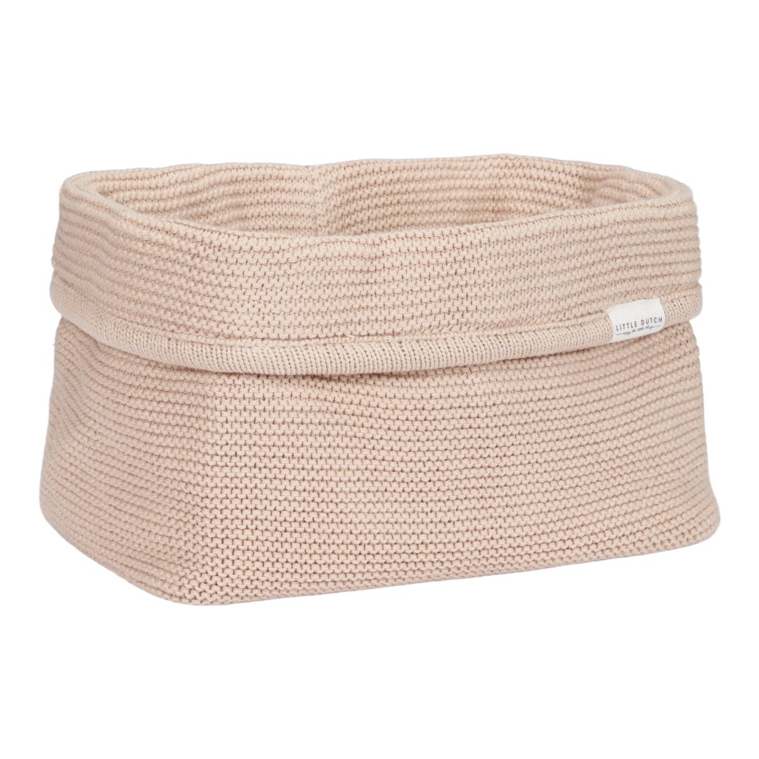 Pflegekörbchen Strick beige, groß | Little Dutch