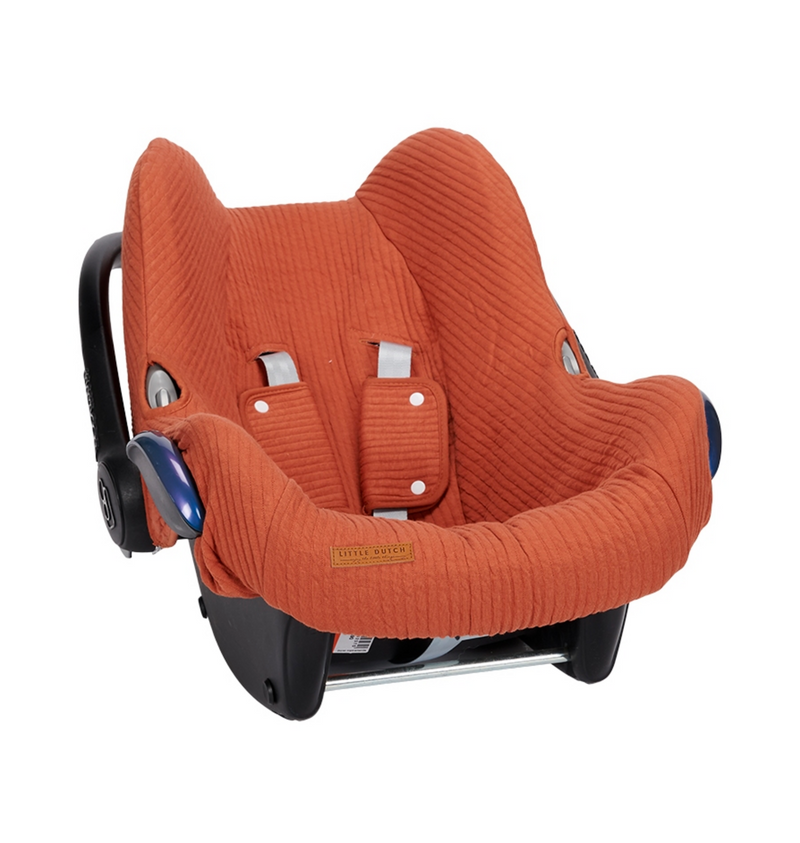 Baby car seat cover 0+ Pure rust red | Little Dutch