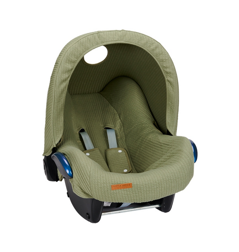 Baby Car Seat Sun Canopy 0+ Pure Olive | Little Dutch