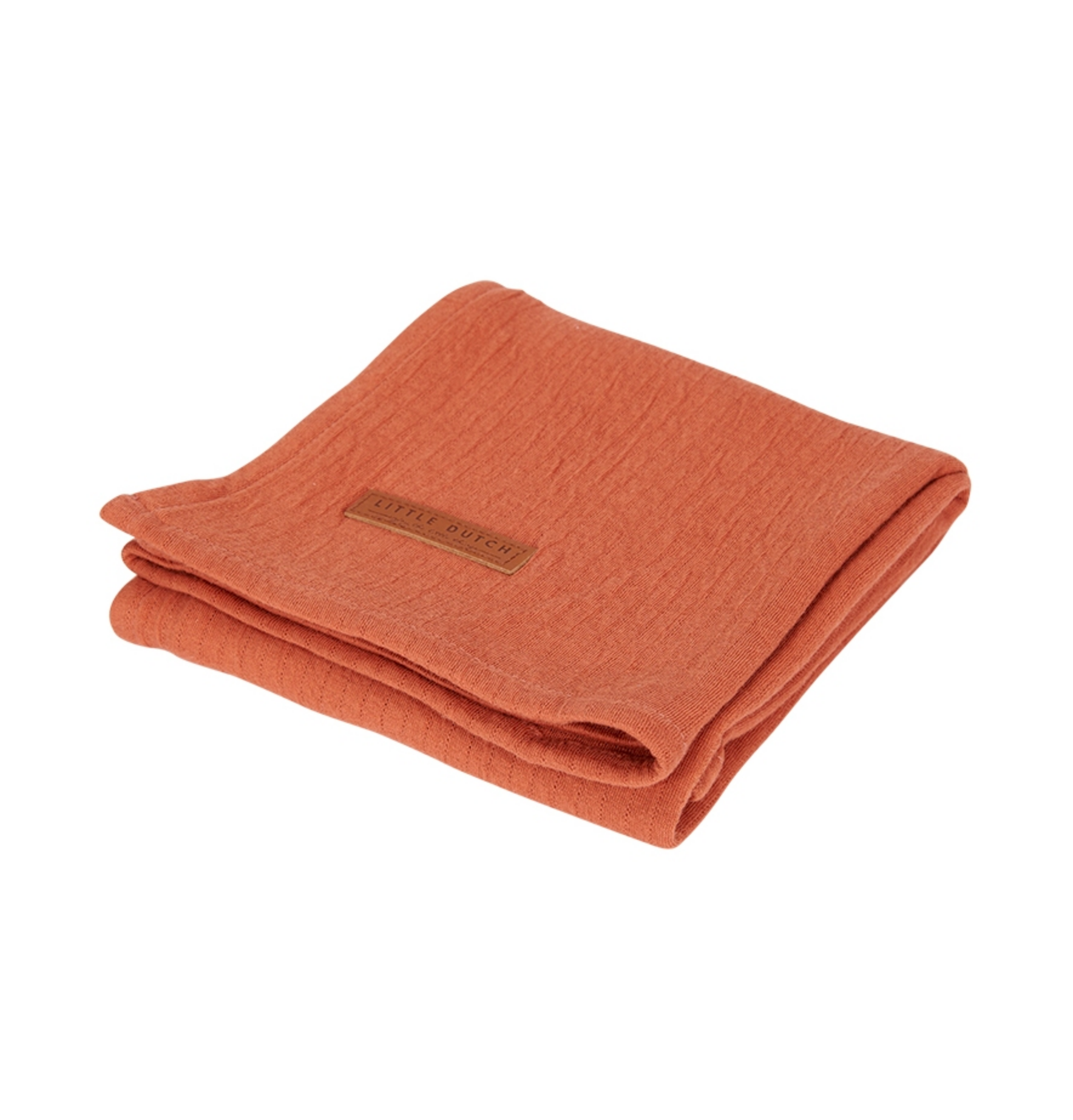 Musselintuch Swaddle 120 x 120 Pure rost, rot | Little Dutch