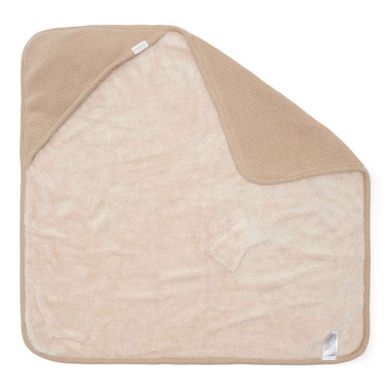 Knitted wrap blanket, beige | Little Dutch