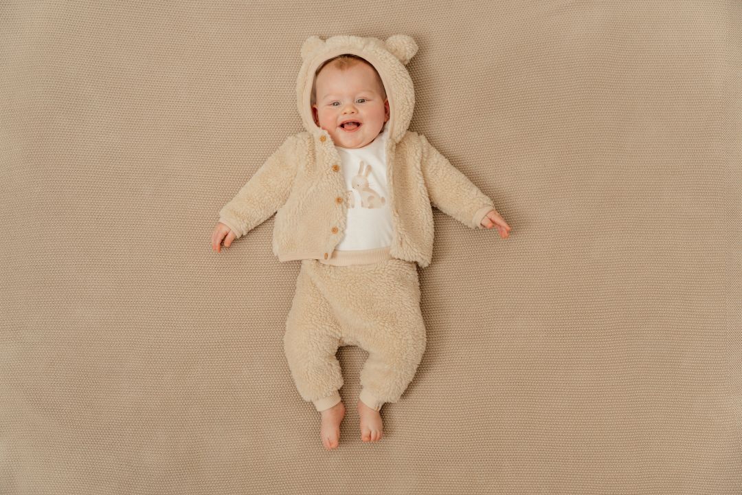 Teddy-Jacke Baby Bunny, Sand | Little Dutch
