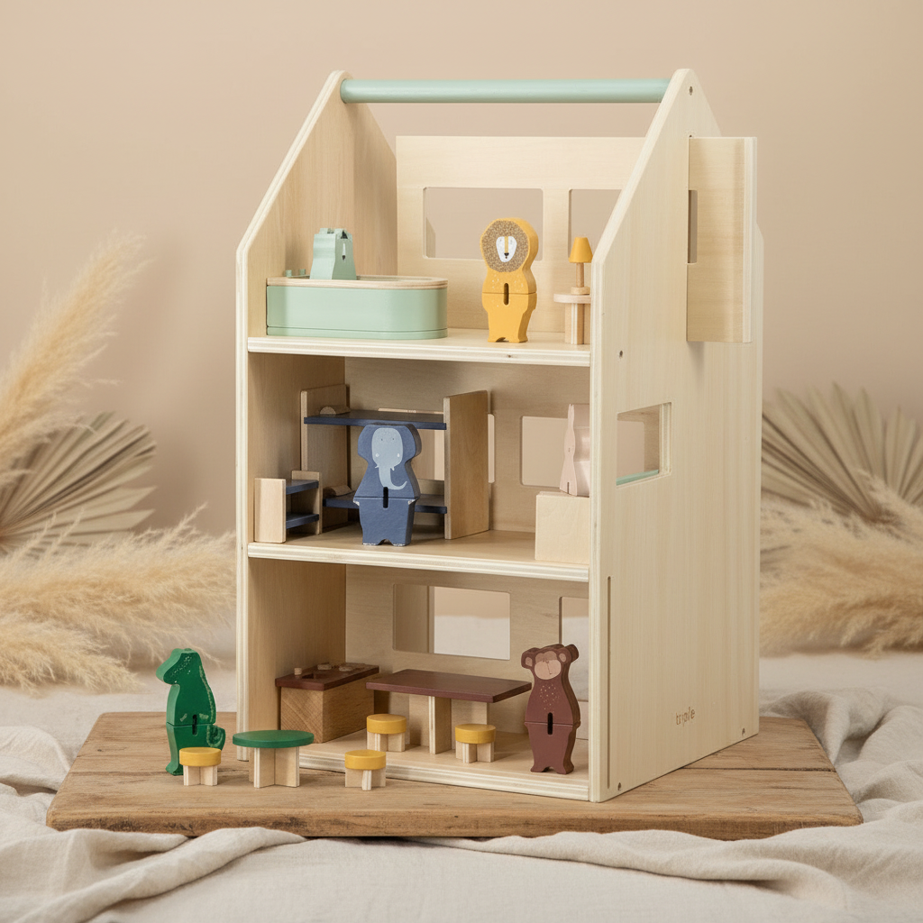 Wooden playhouse with accessories | Trixie