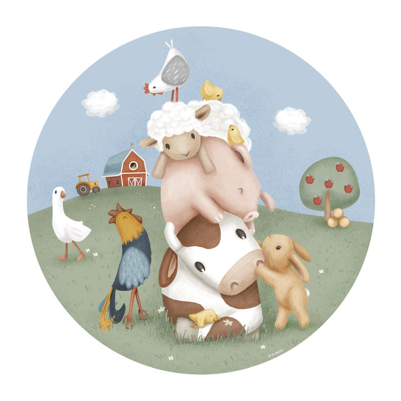 Vliestapete rund Little Farm | Little Dutch