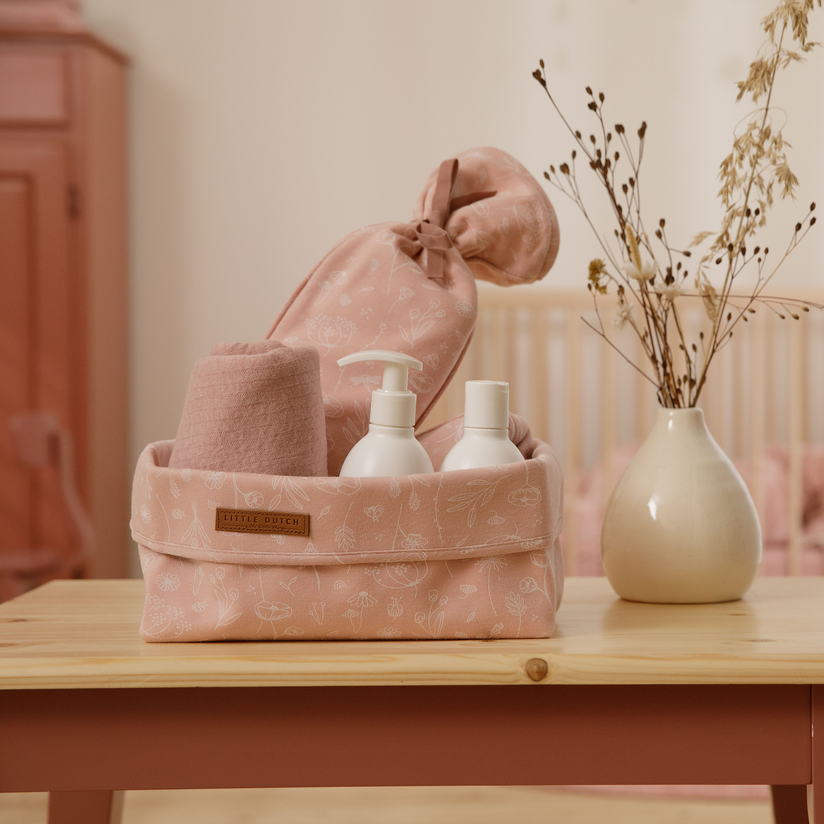 Hot Water Bottle Cover Wild Flowers Pink | Little Dutch