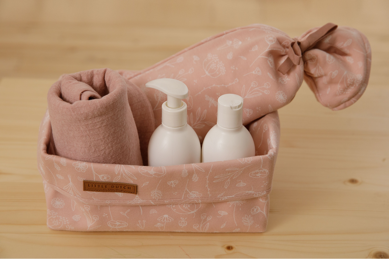 Hot Water Bottle Cover Wild Flowers Pink | Little Dutch