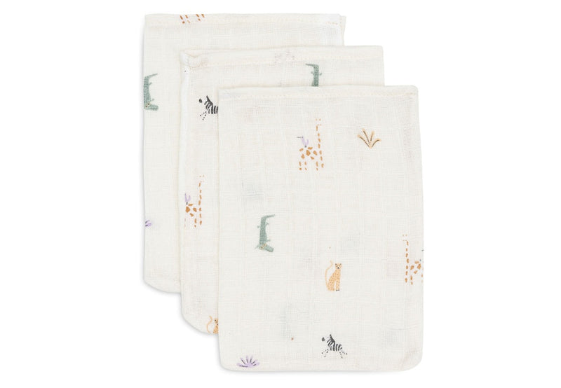 Washcloth set of 3 15 x 20 cm Jungle Jambo | Jollein