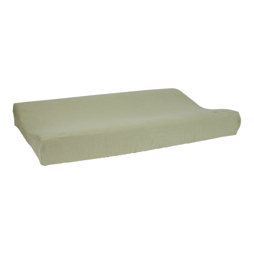 Changing mat cover muslin - Pure Olive | Little Dutch