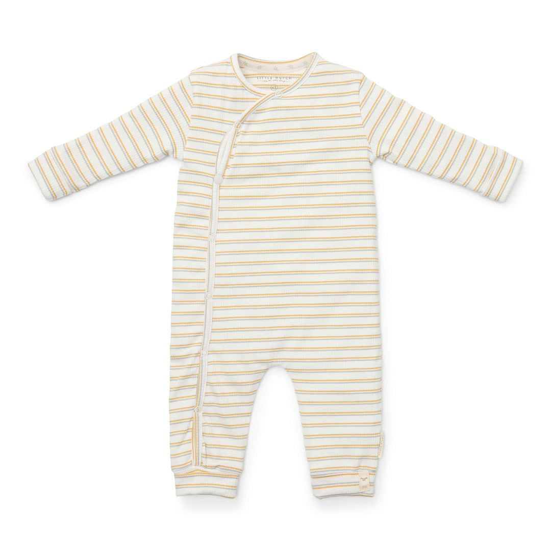 Gestreifter Wickelstrampler für Neugeborene und Babys