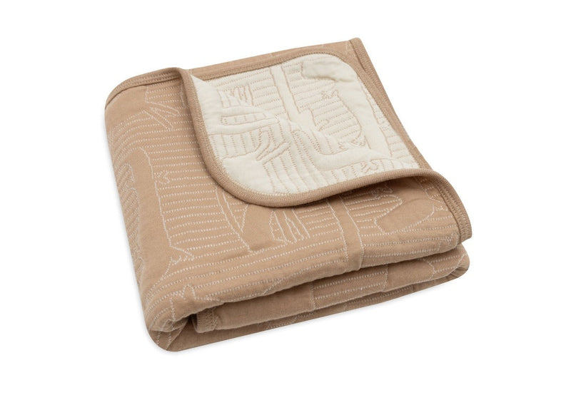 Wiegedecke 75 x 100 cm Jungle Jambo, Biscuit/Oatmeal | Jollein