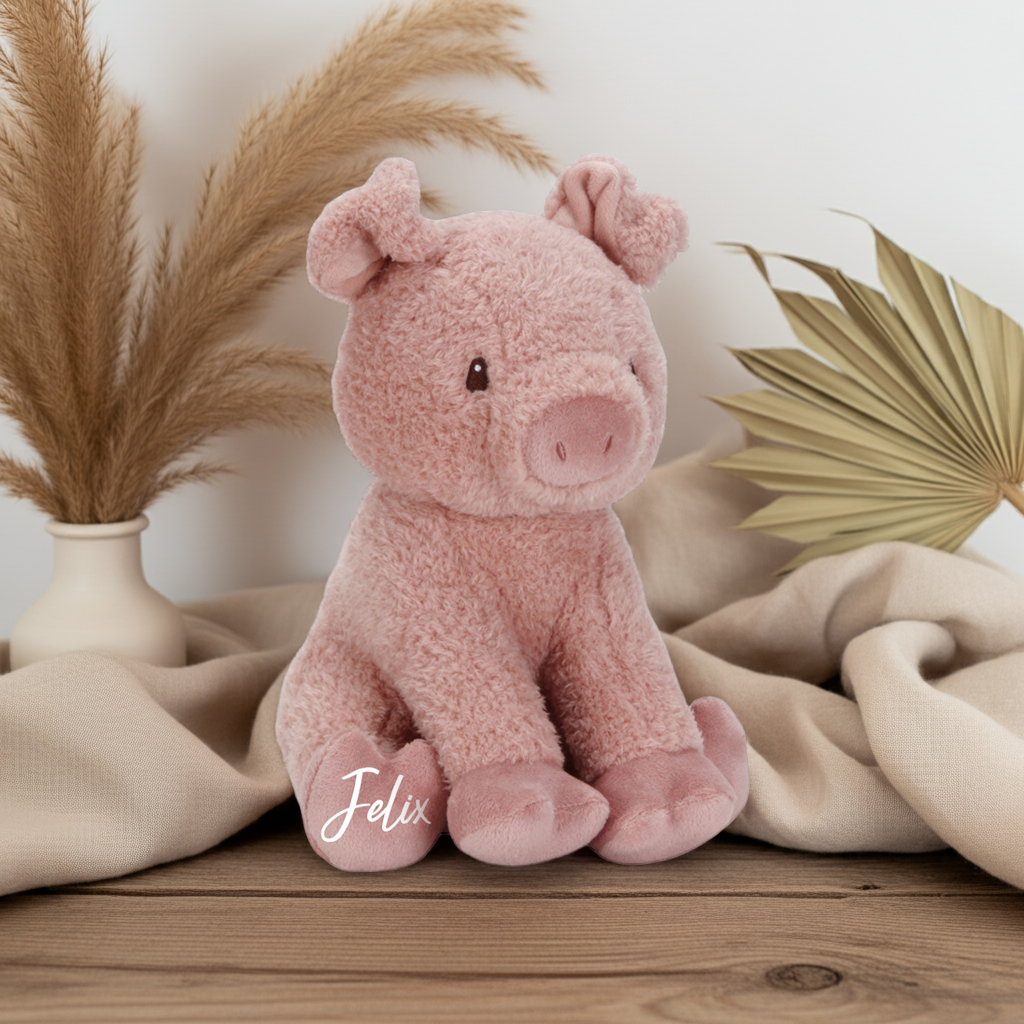Cuddly Lucky Pig Toy 25 cm Little Farm | Gift for Birth & Christening