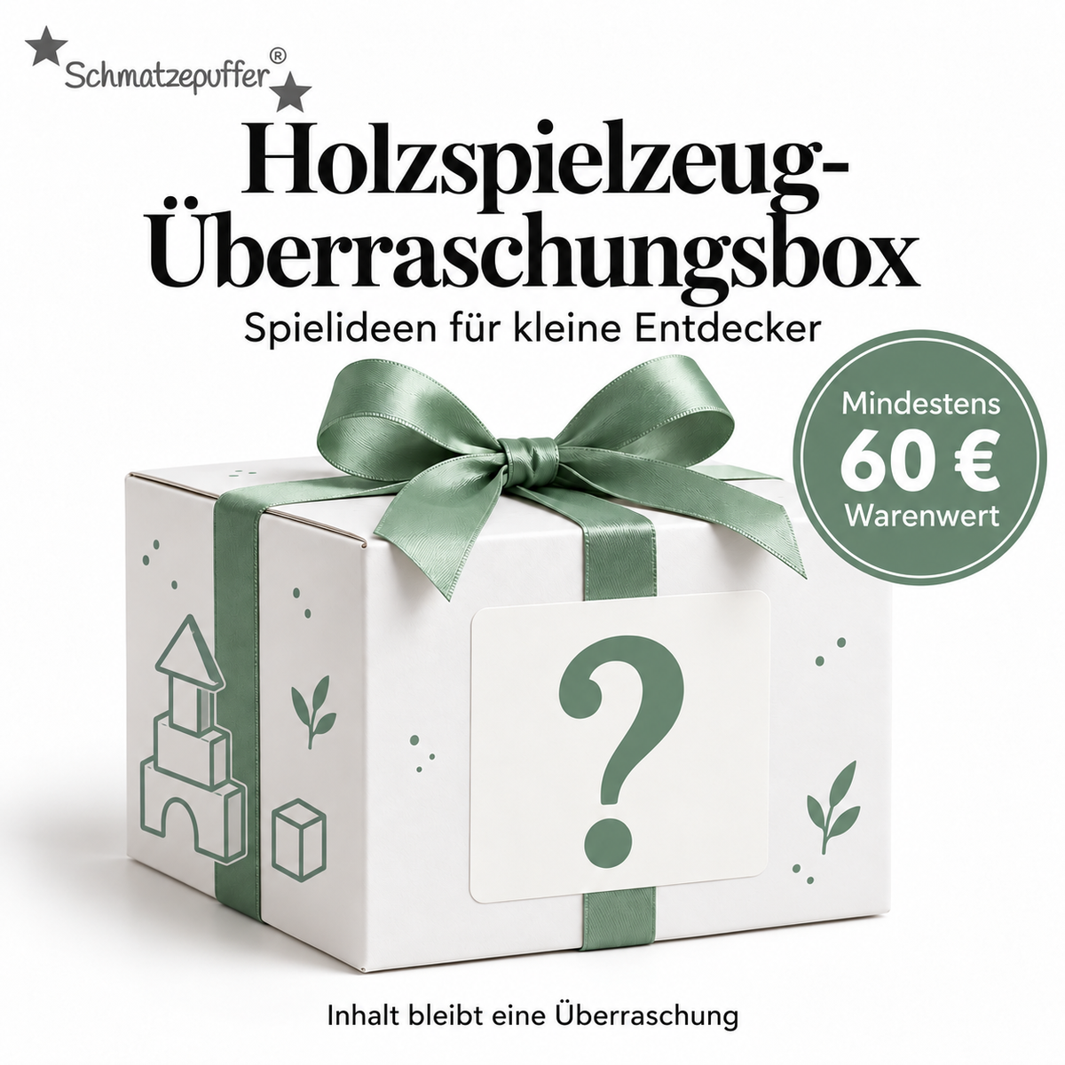 Holzspielzeug-Überraschungsbox für Kinder mit mindestens 60 € Warenwert