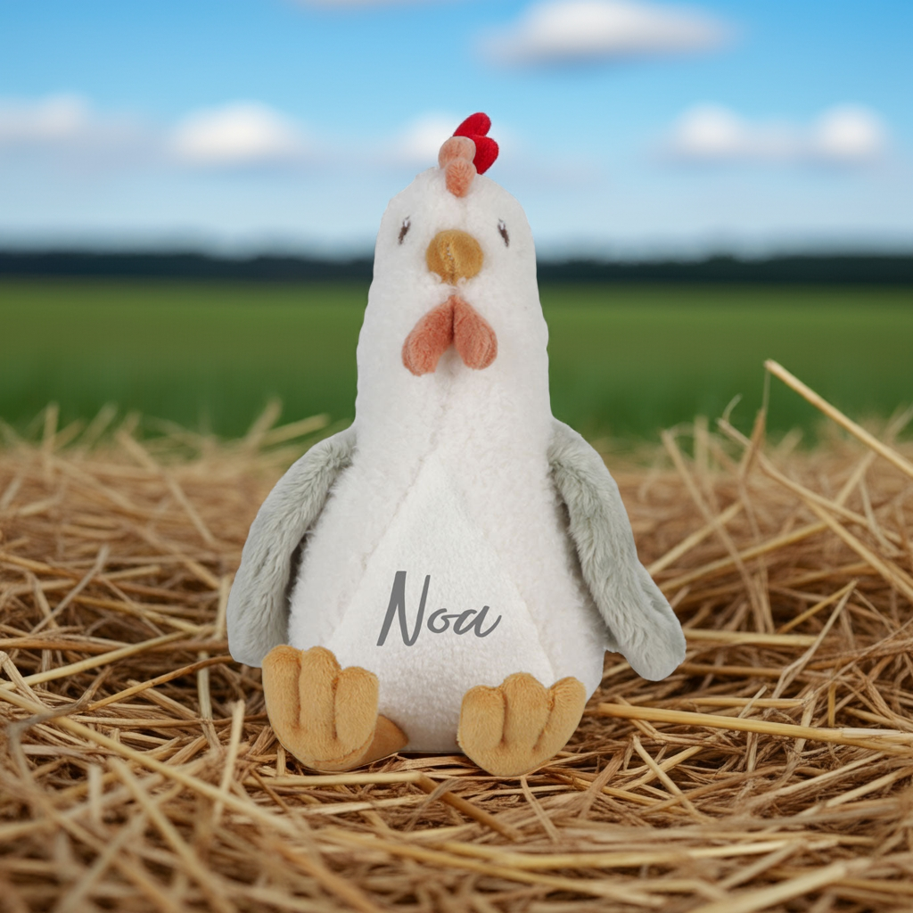 Peluche poule Little Farm 17 cm