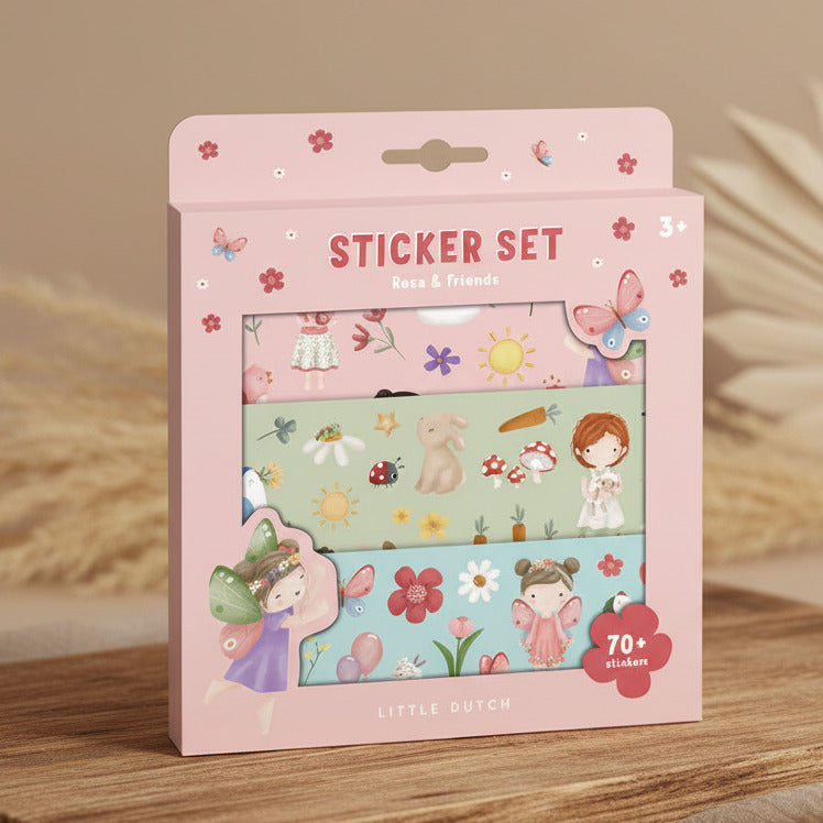 Sticker Set mit liebevollen Motiven fuer Kinder zum Basteln, Dekorieren und kreativen Gestalten von Heften, Karten und Geschenken